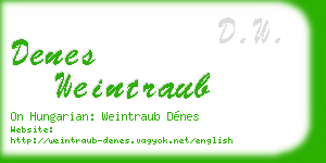 denes weintraub business card