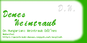 denes weintraub business card